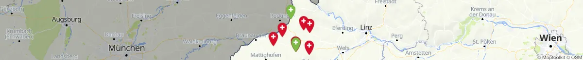 Map view for Pharmacies emergency services nearby Senftenbach (Ried, Oberösterreich)
